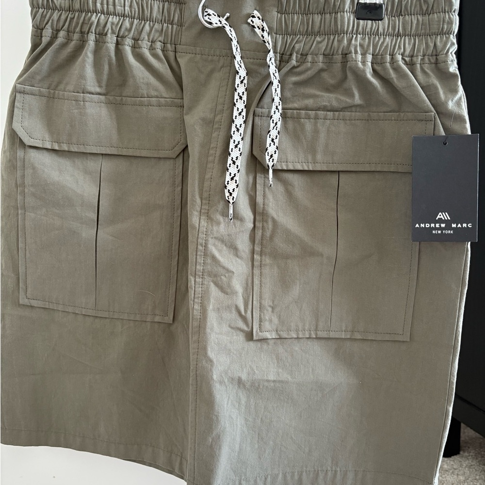 Andrew Marc Olive Green Cargo Skirt